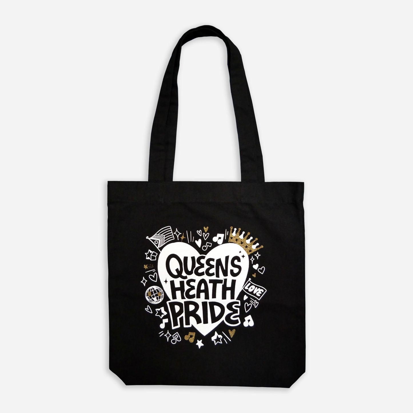Queens Heath Pride Tote Bag - Black