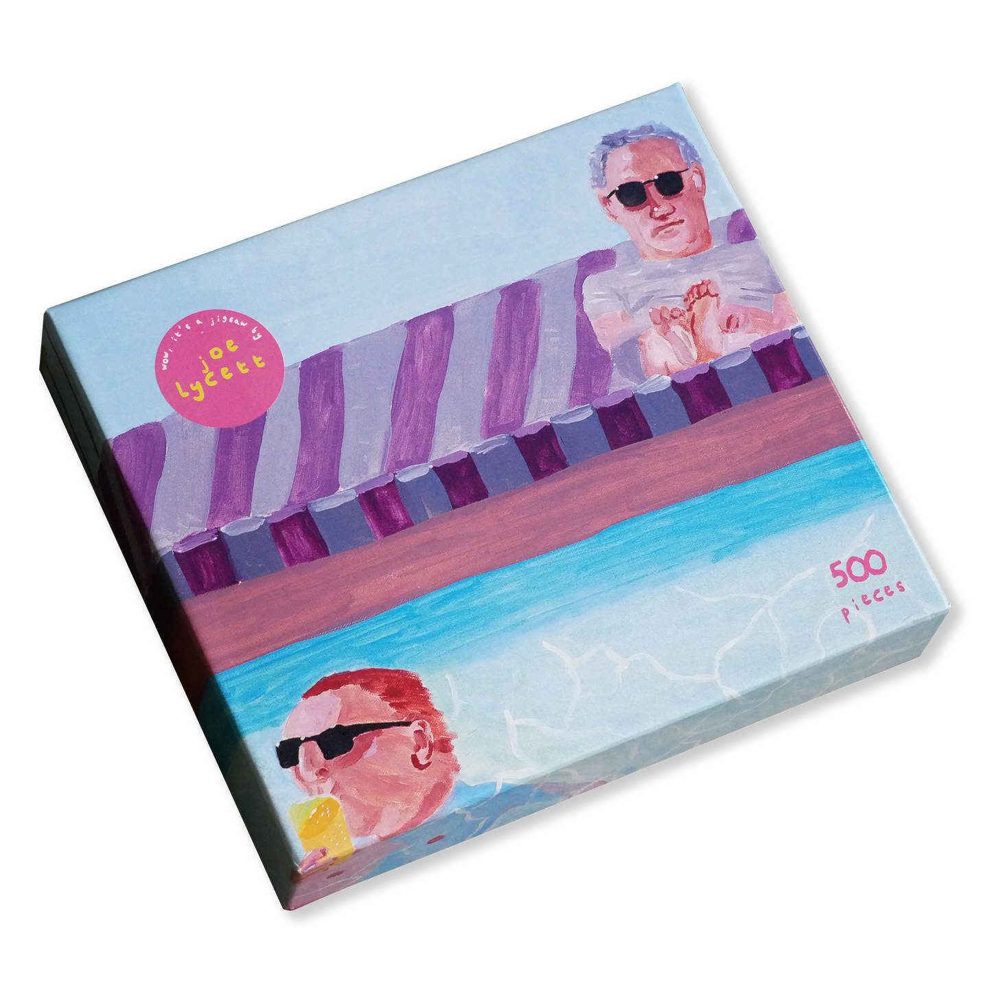 A jigsaw puzzle box showing a detail of the painting