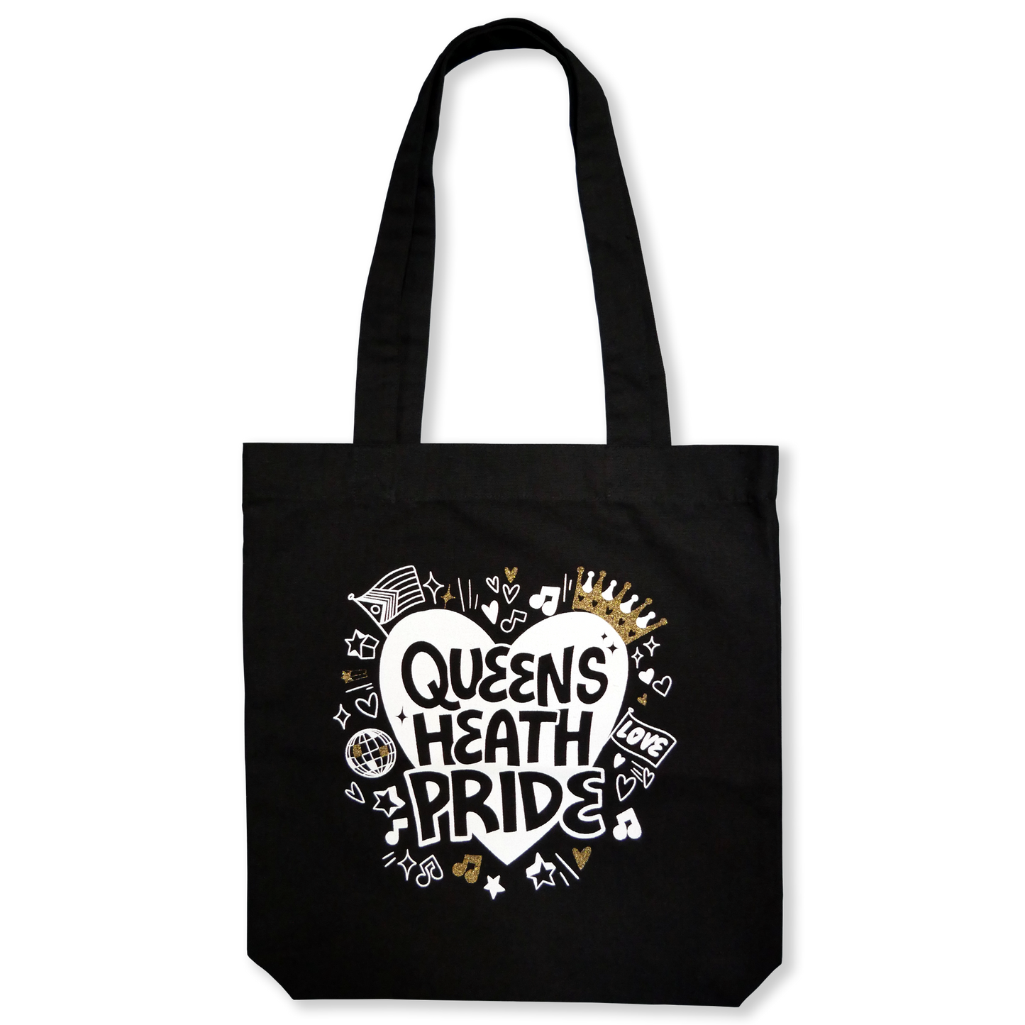 Queens Heath Pride Tote Bag - Black